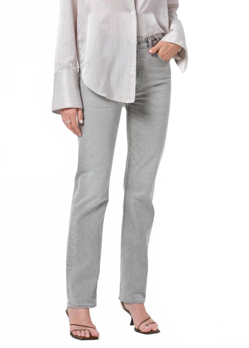 NEW CITIZENS OF HUMANITY zurie straight ankle jeans in quartz gray